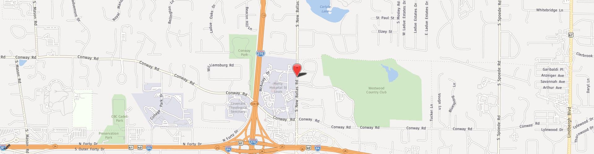 Location Map: 621 S. New Ballas Rd. St. Louis, MO 63141